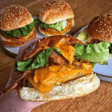 Load image into Gallery viewer, Wagyu Burger Hand Held Cooked